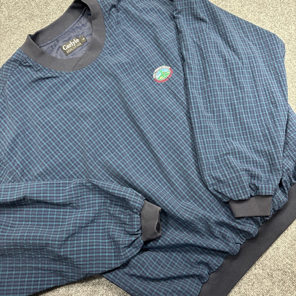 AT&T Pebble Beach National Pro-AM Starbus Golf Jacket Blue Mens‎ Sz L